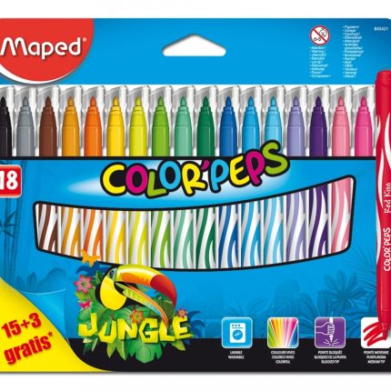 MAPED flomaster JUNGLE 14+4