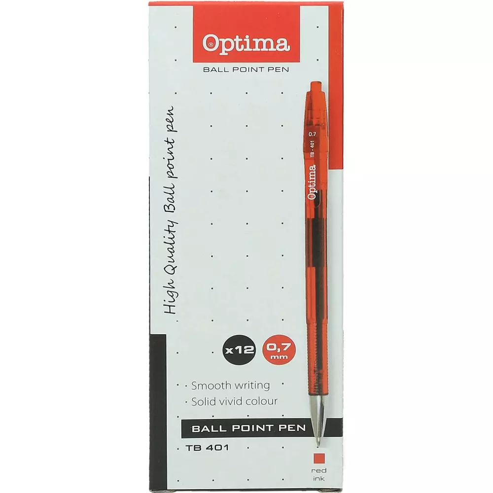 OPTIMA HEMIJSKA OLOVKA TB 401 0.7 CRVENA OPTIMA HEMIJSKA OLOVKA TB 401 0.7 CRVENA