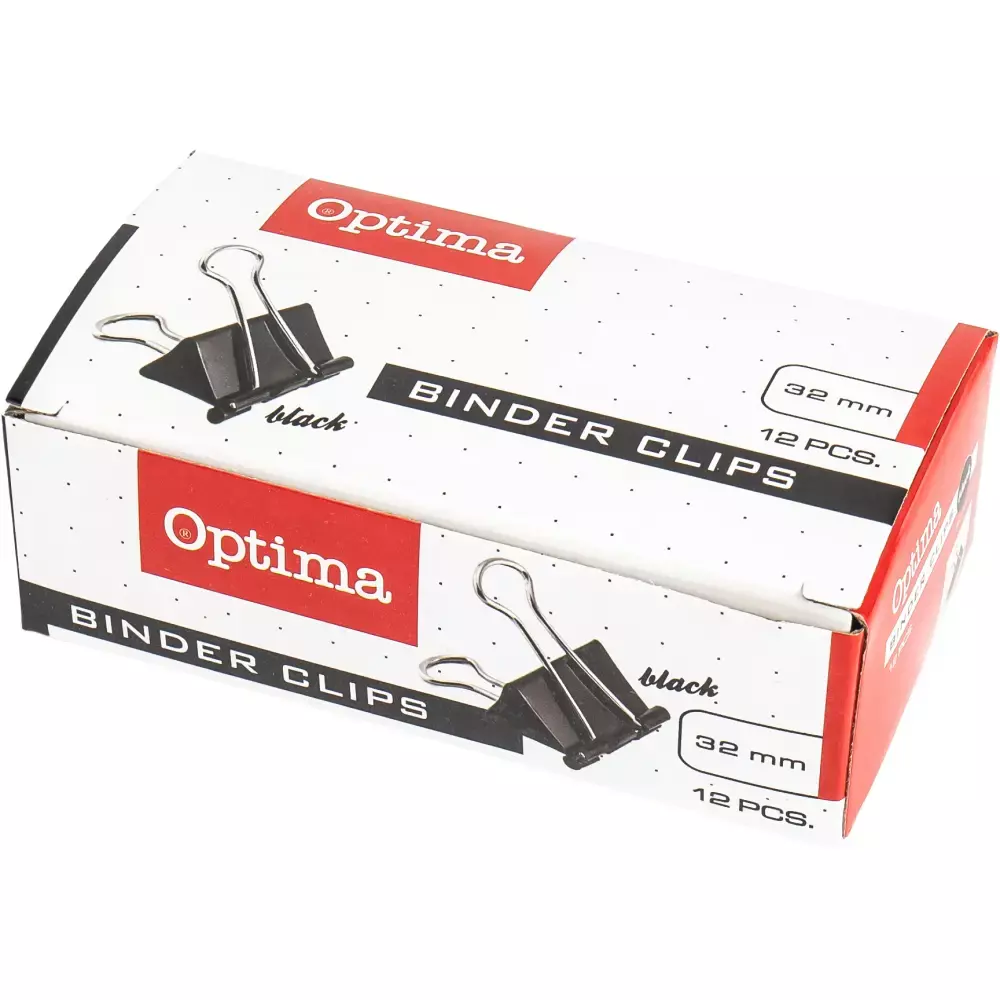 OPTIMA ŠTIPALJKA ZA PAPIR 32MM CRNA,1/12 OPTIMA ŠTIPALJKA ZA PAPIR 32MM CRNA,1/12