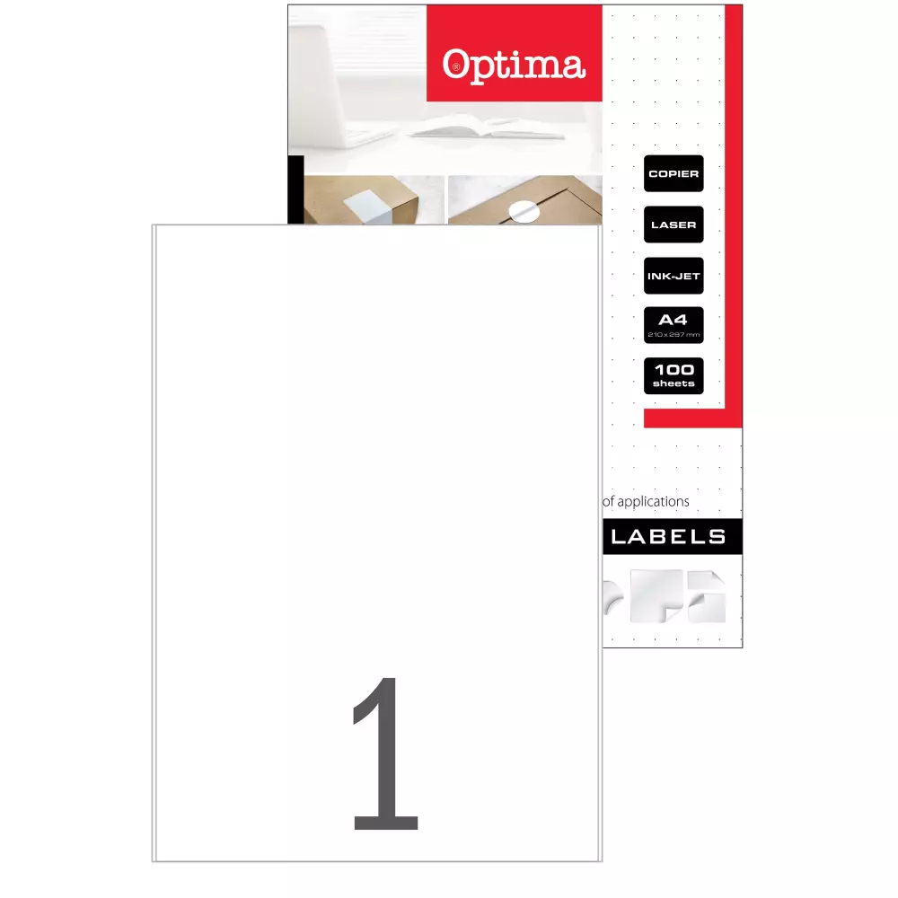 ETIKETE 100/1 210X297 (1 kom) OPTIMA ETIKETE 100/1 210X297 (1 kom) OPTIMA