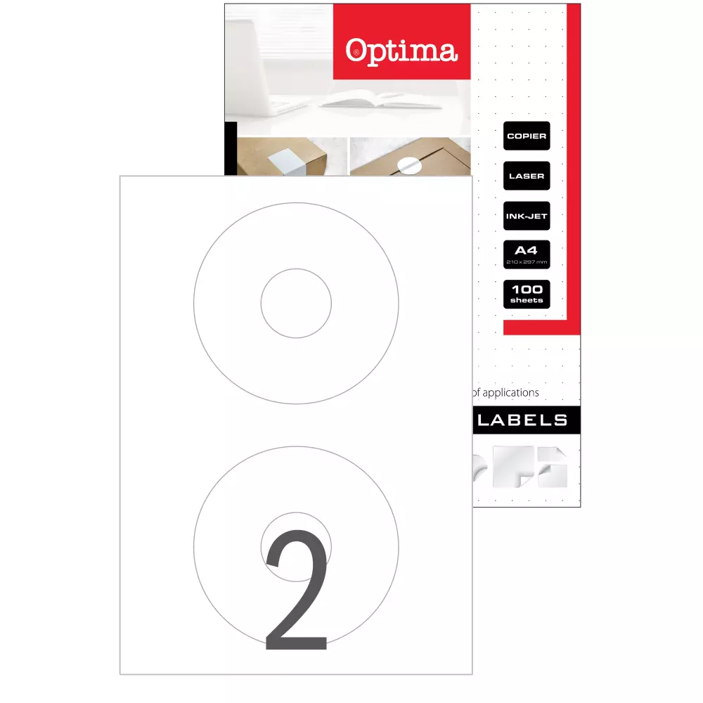 ETIKETE 100/1 ZA CD 117mm (2 kom) OPTIMA ETIKETE 100/1 ZA CD 117mm (2 kom) OPTIMA