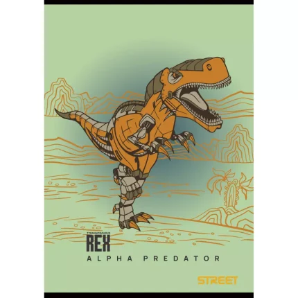 DINOSAURS SVESKA A4/54L/LINIJE SA MARGI