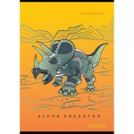 DINOSAURS SVESKA A4/54L/LINIJE SA MARGI