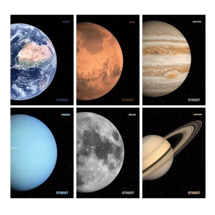 PLANETS SVESKA A4 KVADRAT