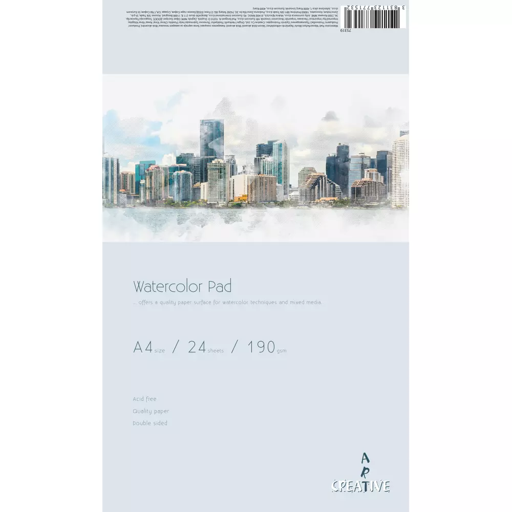 CREATIVEART BLOK AKVAREL A4 24L 190G CREATIVEART BLOK AKVAREL A4 24L 190G
