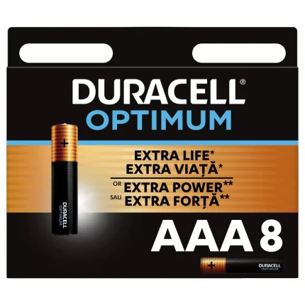 DURACELL Optimum baterija AAA 8kom