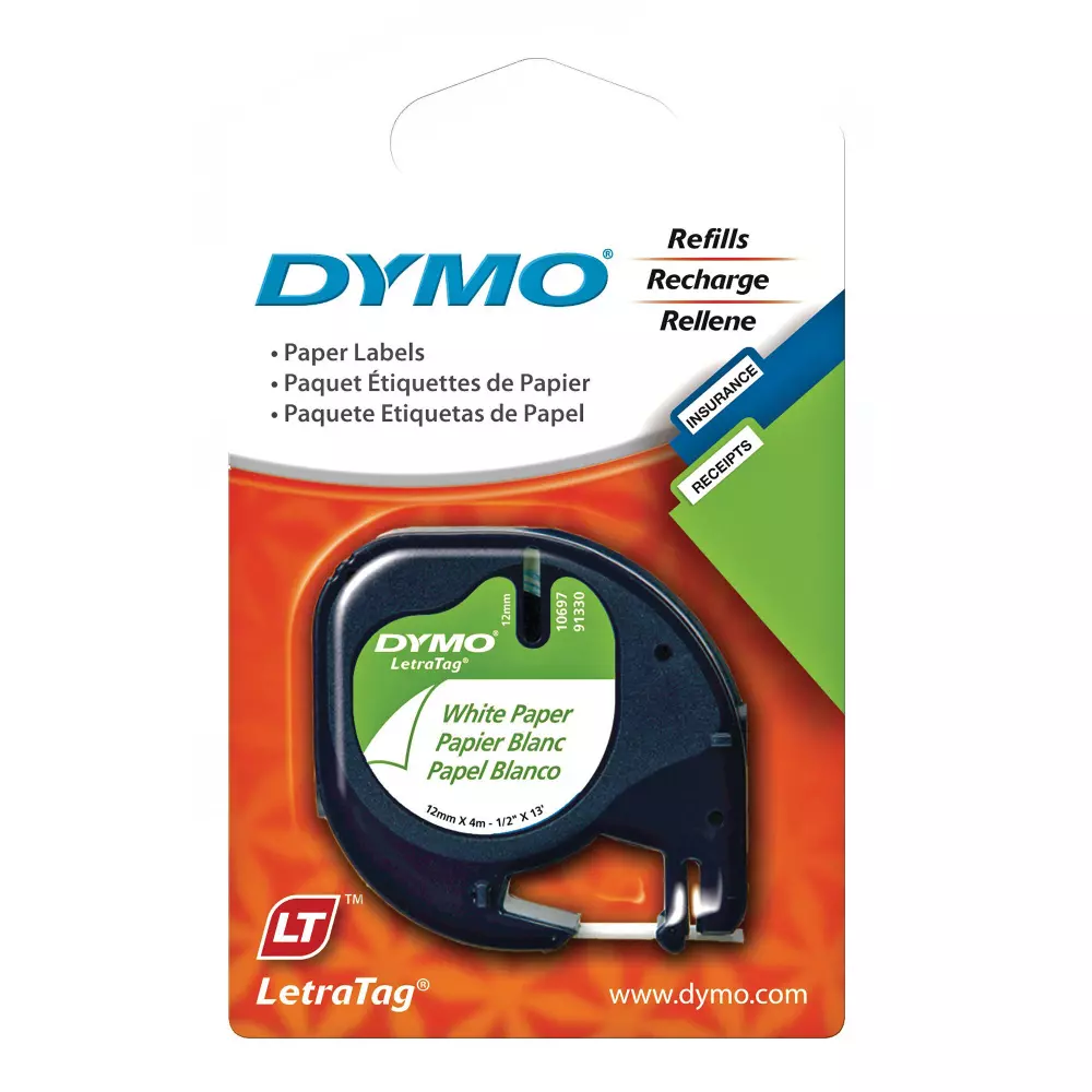 DYMO traka LETRATAG bela papirna 12mmx4m DYMO traka LETRATAG bela papirna 12mmx4m
