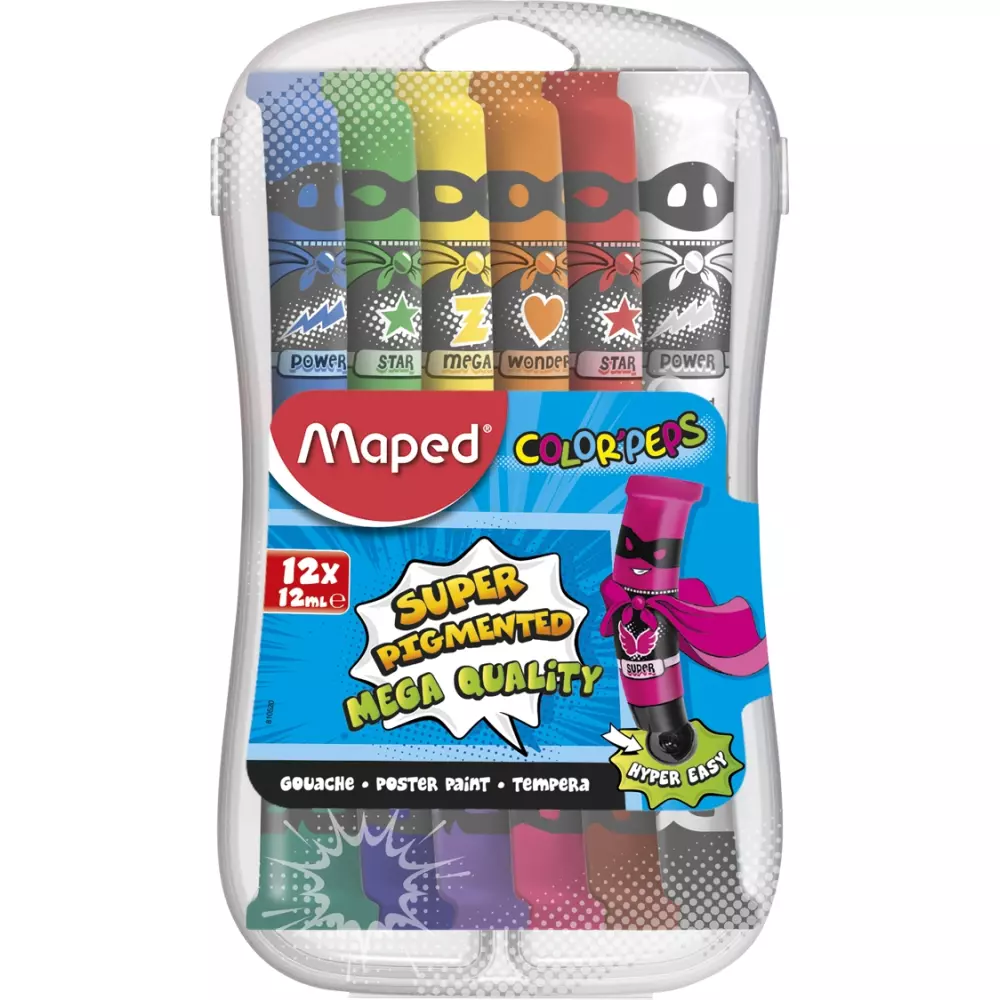 MAPED tempere COLOR PEPS 12ml 1/12 PVC MAPED tempere COLOR PEPS 12ml 1/12 PVC