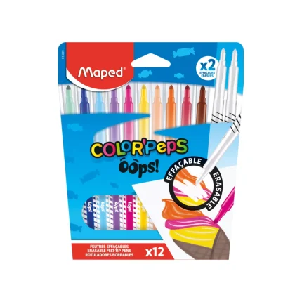 MAPED flomaster OOPS 12 pisi-brisi