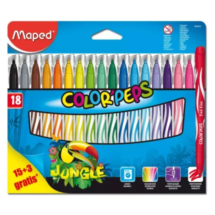 MAPED flomaster JUNGLE 14+4