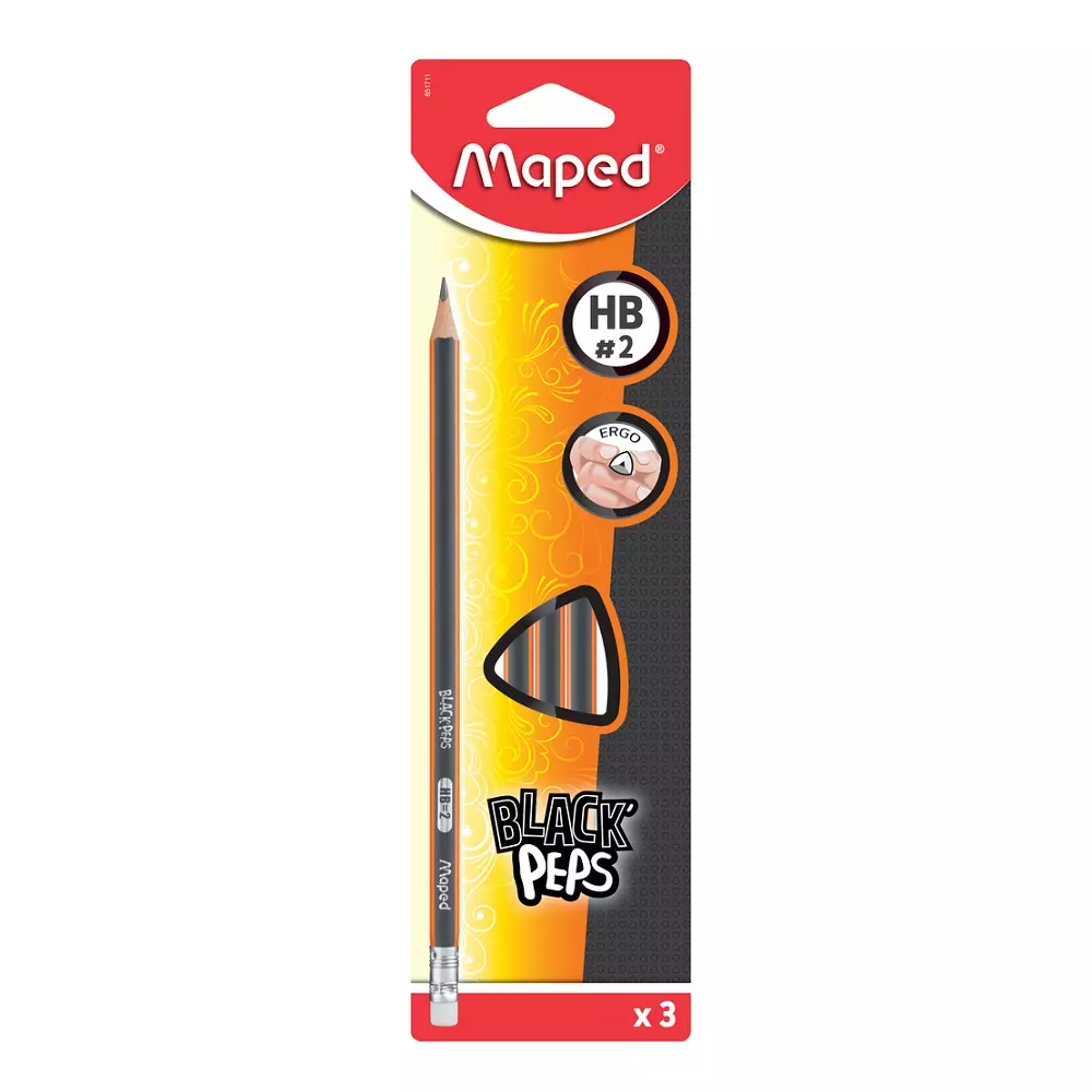 MAPED grafitna olovka gum BLACK PEPs 1/3 MAPED grafitna olovka gum BLACK PEPs 1/3